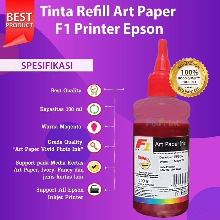 Tinta Art Paper F1 Ink Refill Printer Epson L1300 L1800 T1100 1390 Best