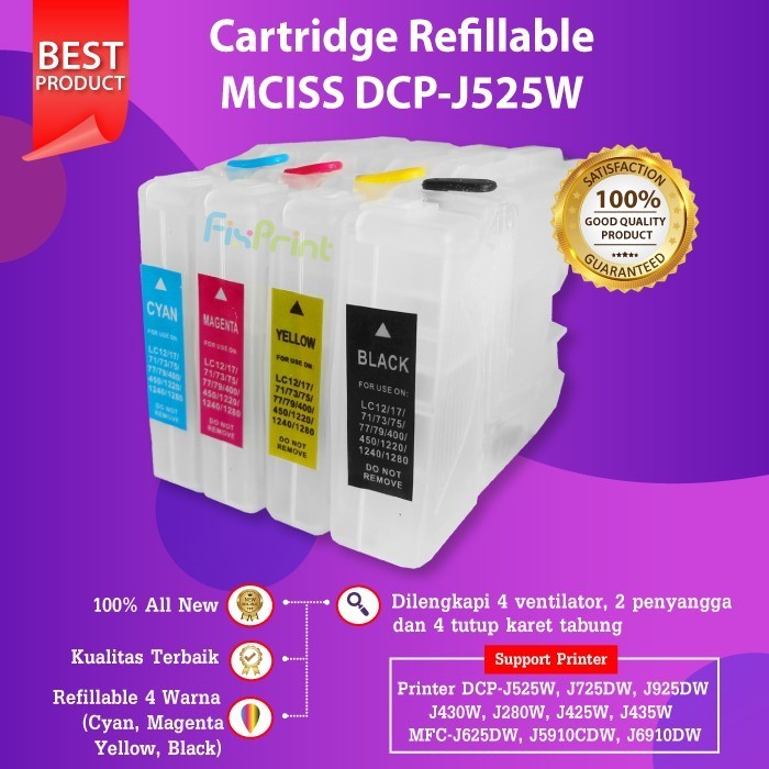 Cartridge Tinta Refillable Lc400 Mciss Brothr J5910Dw J6710Dw J6910Dw Best