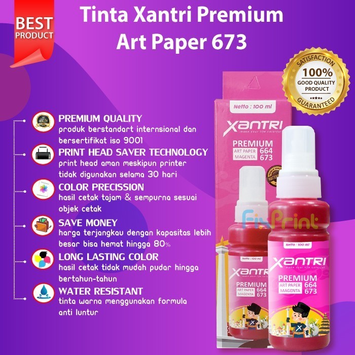 Tinta Art Paper Botol Asli 664 Epson Printer L360 L210 L120 Best