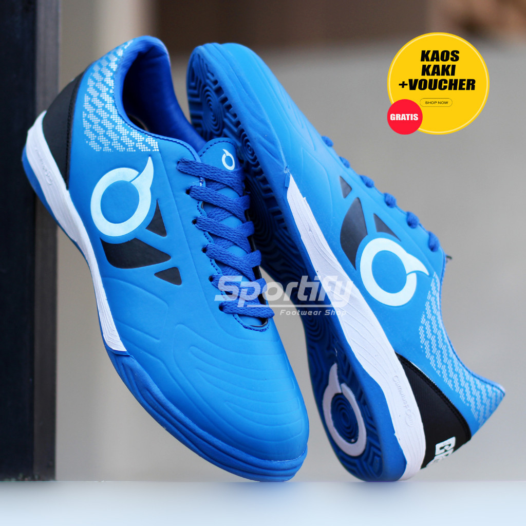 [MAD SPORT] Sepatu Futsal Ortus Revolt Jogosala IN White Gold Terlaris Se Grade Ori Made In Indo