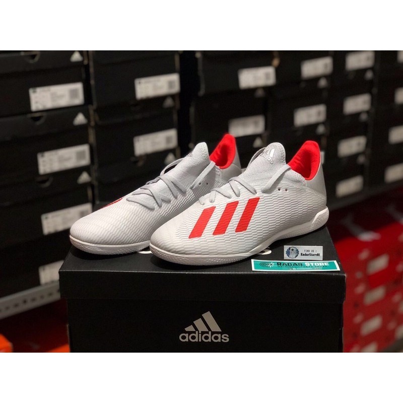 [MAD SPORT] Sepatu Futsal Adidas X tango 19.3 IN Silver red F35370 Original BNIB