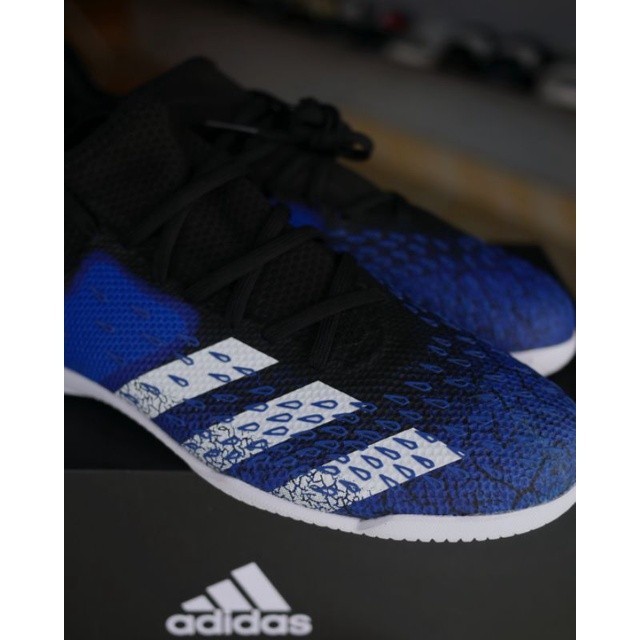 [MAD SPORT] Sepatu Futsal Adidas Predator Freak.3 L IN - Black Blue Original FY0984 BNIB