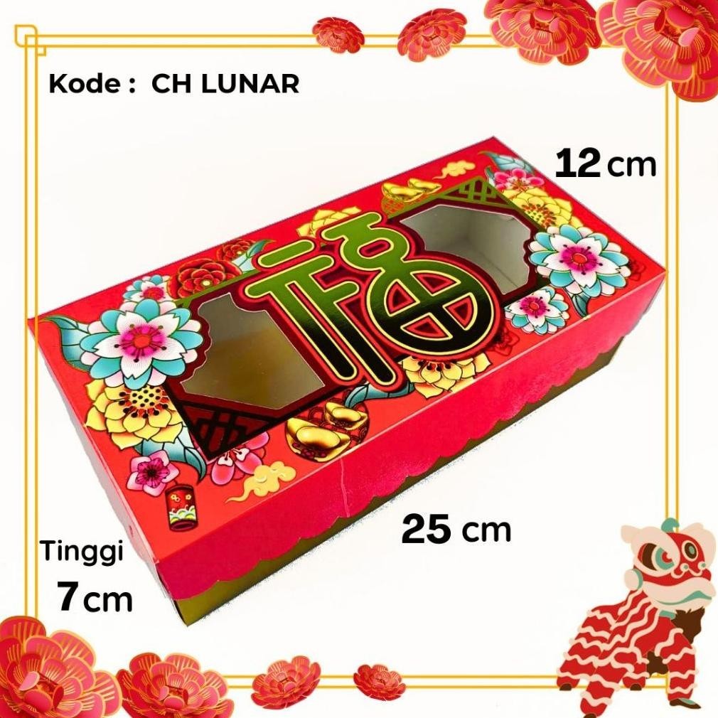 

TRY Window Box 12x25 Imlek / Dus Kue Lapis Sincia / Hampers Packaging CNY TERLARIS