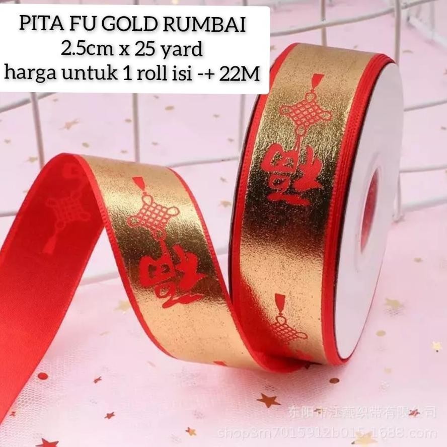 

TRY DY PACK 1 ROLL PITA SINCIA SATIN 2.5CM PITA IMLEK CNY MEWAH 10M/22M TERLARIS