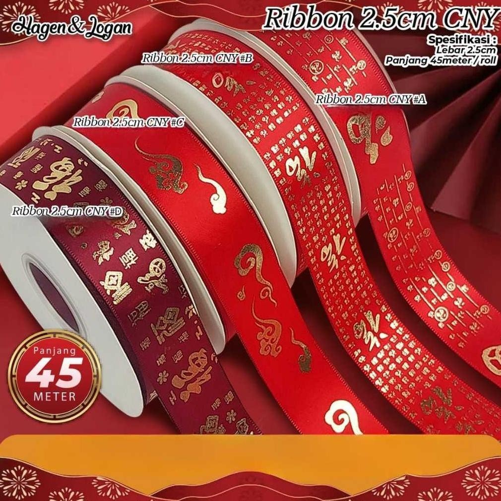 

TRY Ribbon 2,5 Cm CNY A| B| C| D| Pita Hampers Edisi Imlek TERLARIS