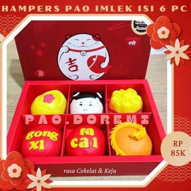 

TRY Hampers Imlek 2024 Kue Pao isi 6pc isi Cokelat dan keju [READYSTOK] TERLARIS