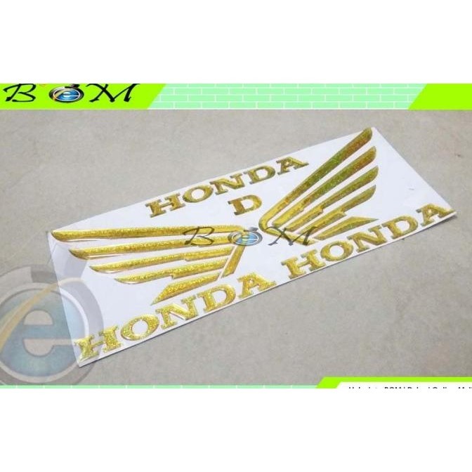 Promo! Emblem Logo Lambang Honda Sayap Gold Emas Mas Glitter
