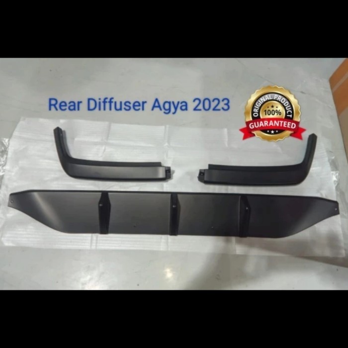 Rear Diffuser Belakang Mobil All New Agya 2023 Matte Black Otoproject Terlaris