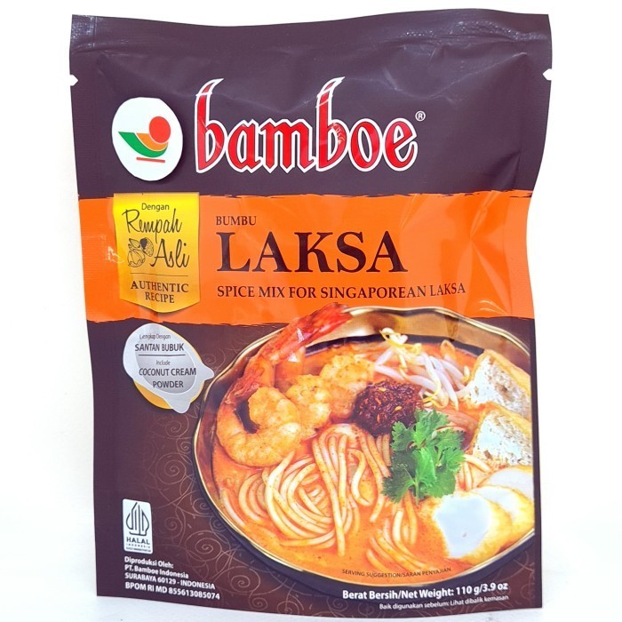 

}}}}}}] BAMBOE BUMBU LAKSA SINGAPORE 110gr PREMIUM KARE INSTAN ASLI