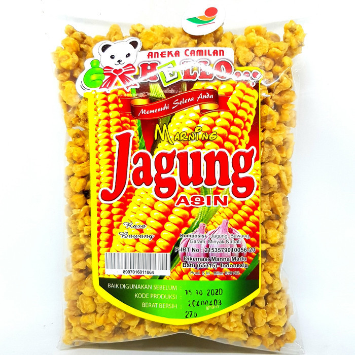 

:0:0:0] HELLO MARNING JAGUNG ASIN RASA BAWANG 270gr ANEKA CAMILAN KHAS BATU