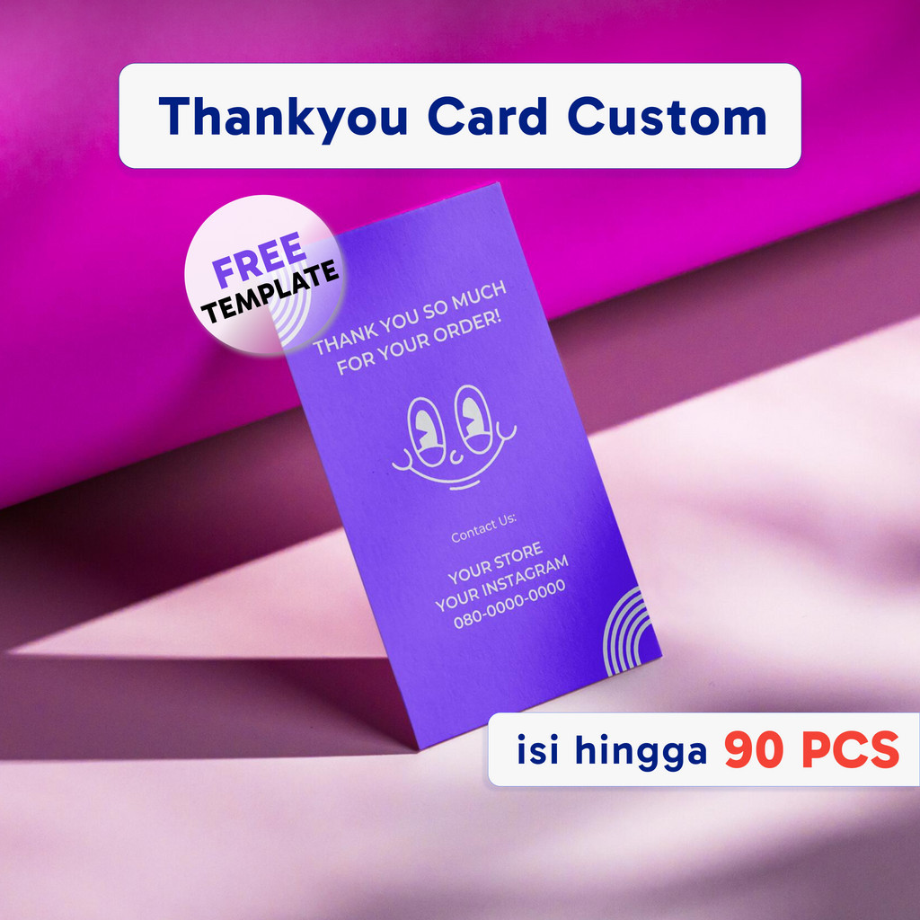 Kartu ucapan terimakasih souvenir, Kartu ucapan custom, Thank you card custom, Thank you card aesthe