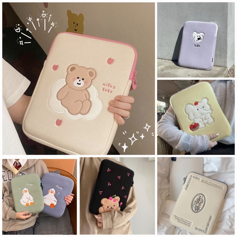 TAS LAPTOP KUAT ANTI AIR // Tas Laptop Ipad Laptop Tas Tablet Macbook Air Pro Lucu Gambar Beruang