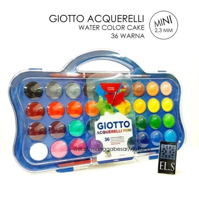 

Giotto Acquerelli MINI 36 Warna ( Water Color Cake / Cat Air )