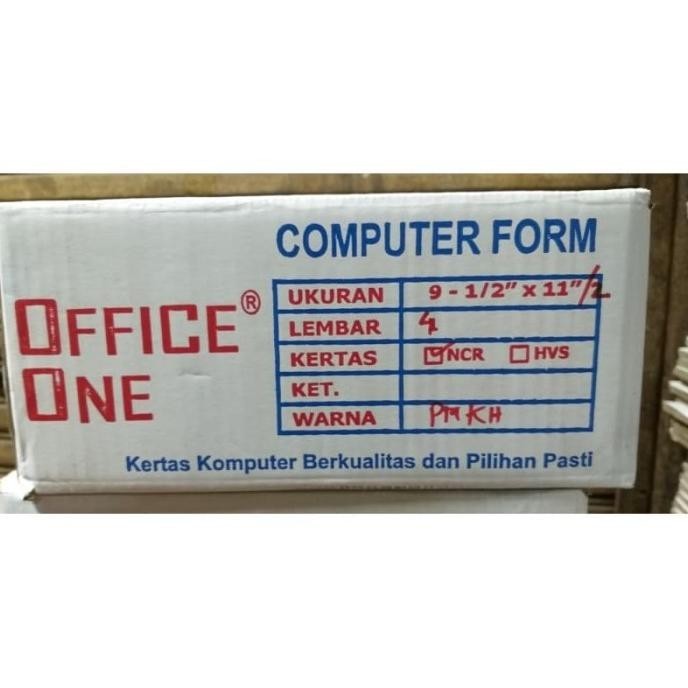 

Continous Form 9 1/2 x 11" 4ply / 4ply bagi 2 OFFICE ONE