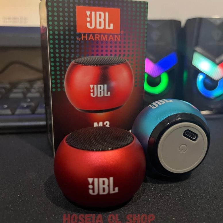 New Speaker Bluetooth Mini Jbl M3 Suara Super Kuat Bahan Logam Bass Mantap Asli