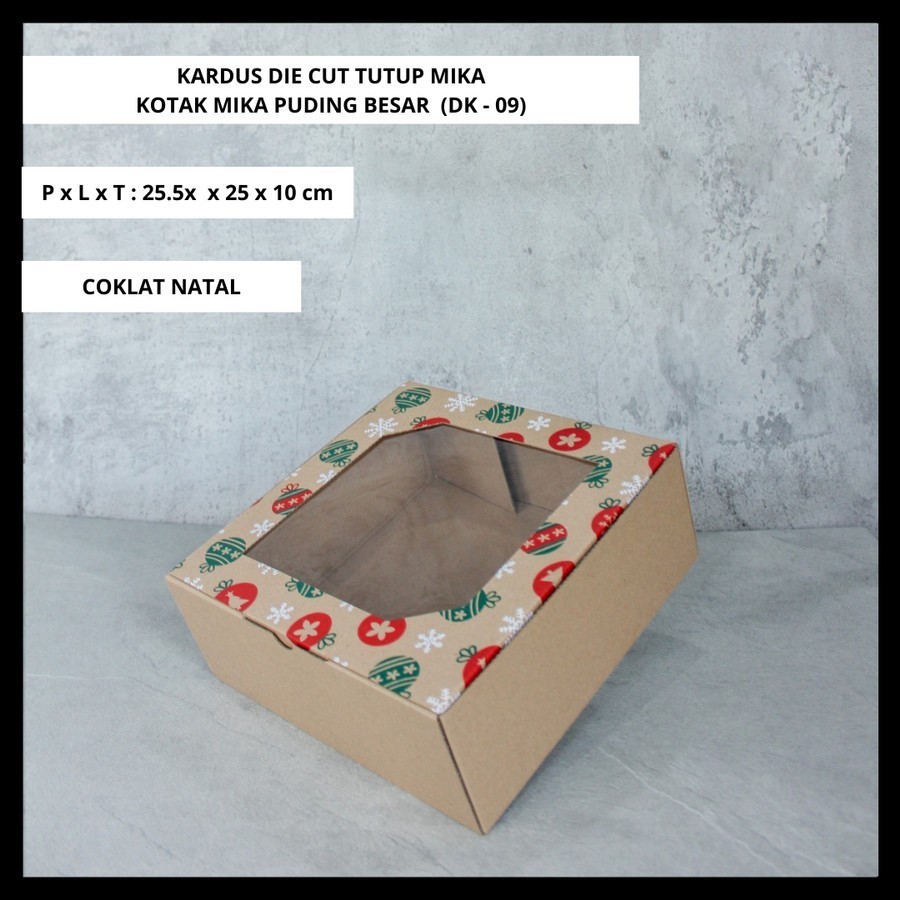 

10 Pcs Kardus Die Cut Cake Box Kotak Kue Coklat Natal size 25.5 x 25 x 10 cm