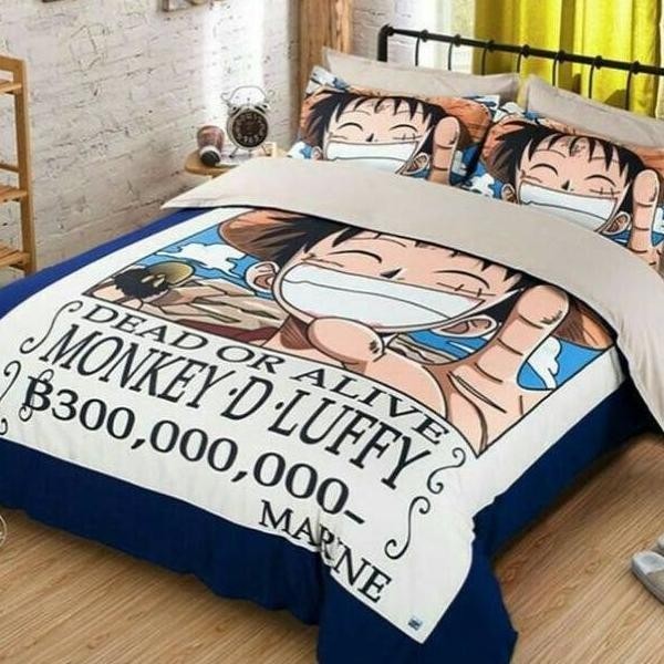 BEBAS CUSTOM SELIMUT + SARUNG BANTAL ANIME ONE PIECE NARUTO DRAGON