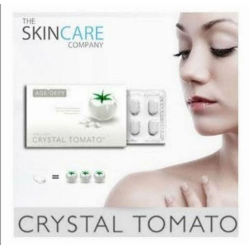 Terlaris - Crystal tomato whitening asli isi 30 kapsul suplemen pemutih kecantikan | pemutih wajah o