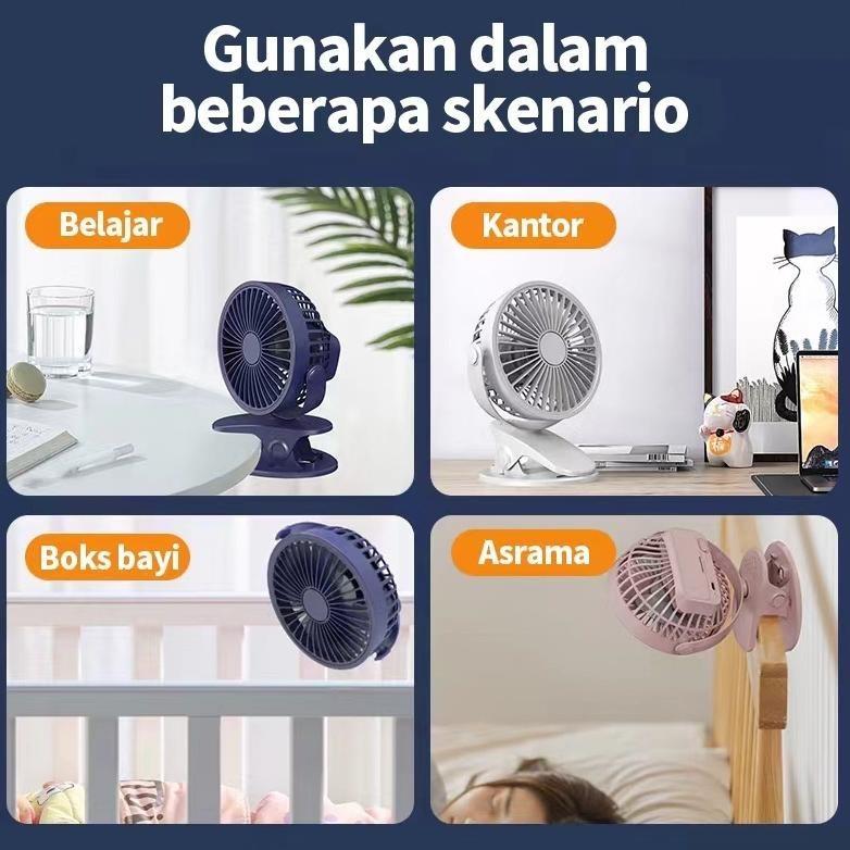 New Kipas Angin Mini/Kipas Mini/ Kipas Angin Portable Fan Rotating Kipas Angin Meja Mini Jepit Porta