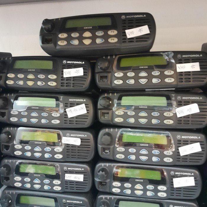 ready RADIO RIG MOTOROLA GM 338 VHF SECOND MULUS 136-174 Mhz 45 WATT