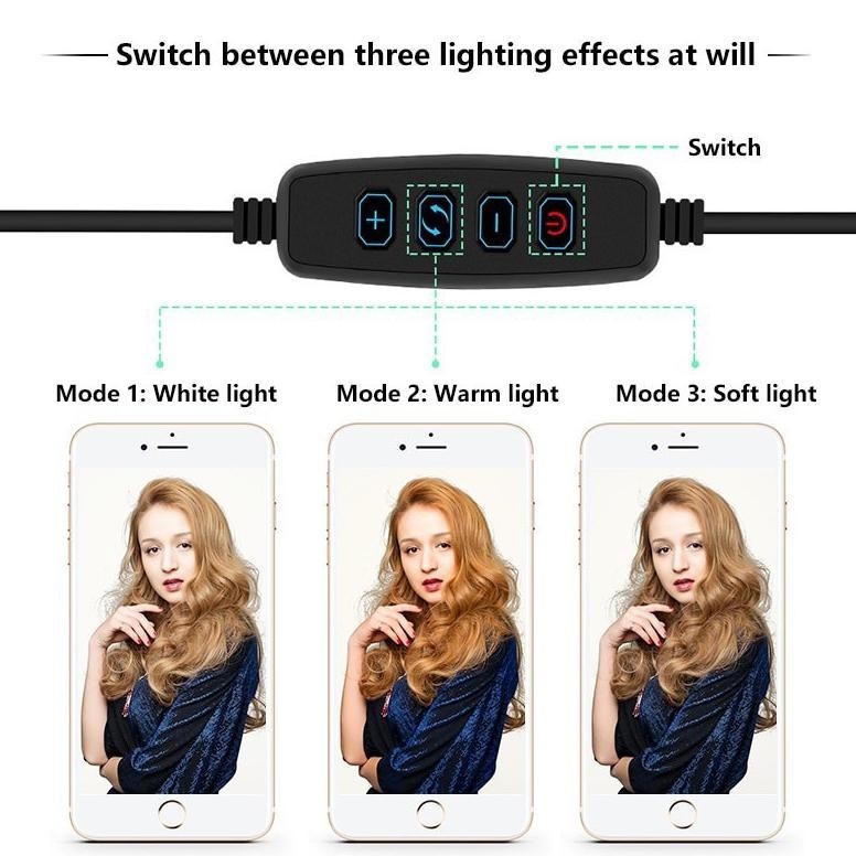 New Ring Light Tripod Selfie Led Holder Tripod 2.1M Lampu Ringlight Cocok Untuk Live Stremer/ Make U