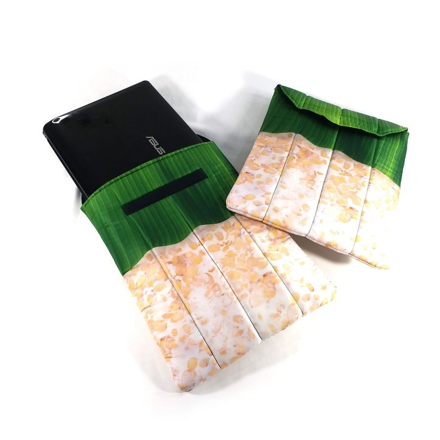 Pluffy Laptop Notebook Case Puffy Tablet Sleeve Tempe Mentah Daun Untuk Kado 14 Inch