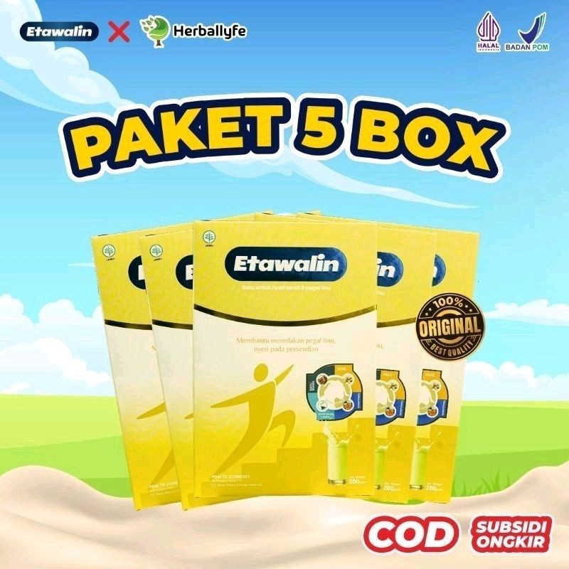 

PAKET 5 BOX SUSU ETAWALIN - Paket Sembuh Susu Sendi Atasi Radang Sendi Nyeri