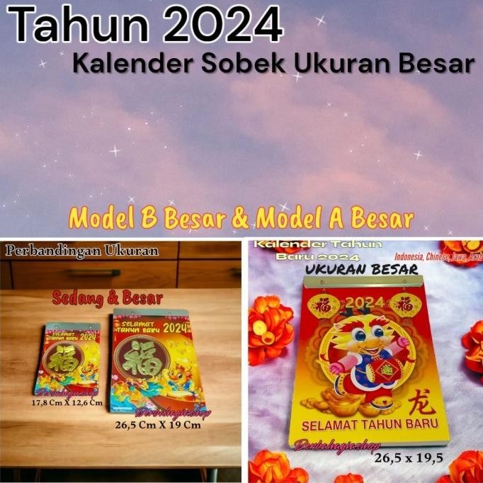 

*****] Kalender Chinese Jawa Arab Indonesia Sobek Harian Tahun 2024 UK Besar