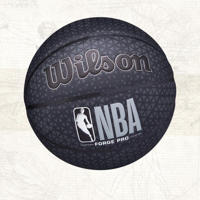 BOLA BASKET WILSON NBA FORGE PRO PRINTED BLACK INDOOR OUTDOOR SIZE 7