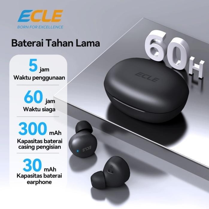 Ecle P3 Tws Mini Headset Wireless Bluetooth Earbuds Gratis Ongkir