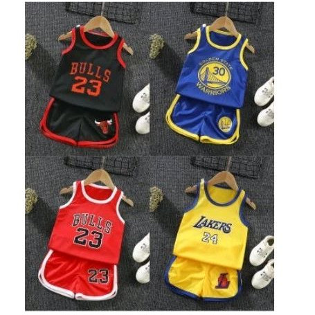 Setelan Kaos Jersey Basket Import Bayi - Anak NB 4 Tahun
