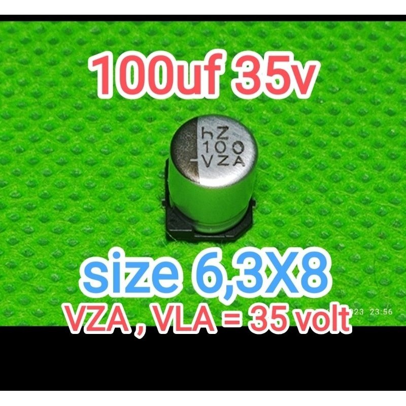 Solid kapasitor capasitor elko SMD 100uf 35v 100 uf 35 volt VZA High quality
