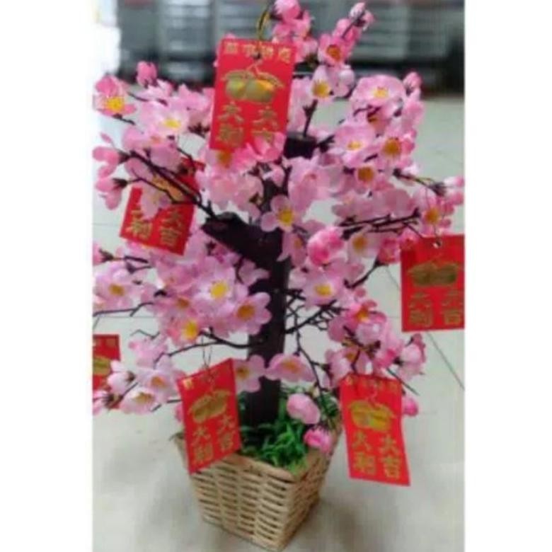 

CR - Pohon imlek meihua angpao sakura 55 cm paket aksesoris TERLARIS