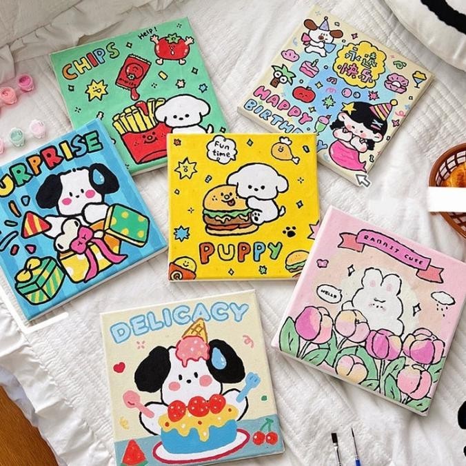 

hap DIY Painting Kit Kanvas Set Papan Lukis Include Cat Paint By Number