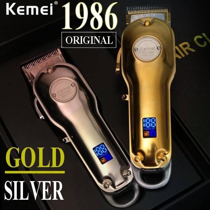 Km1986 Kemei 1986 Original Mesin Cukuran Rambut Km-1986 Gold Grosir