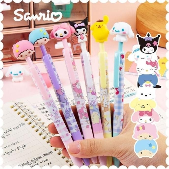 

Terbaru! Pensil Mekanik SANRIO Pulpen Stabilo 2in1 Kuromi Cinnamoroll Melody .,
