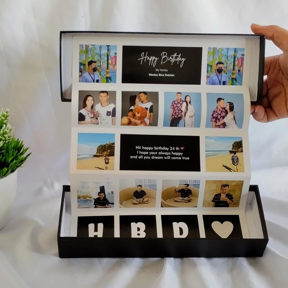 Hemat Photo Box Kekinian / Memory Box / Foto Box / Kado Ulang Tahun Wedding Anniversary / Giftbox Foto Murah