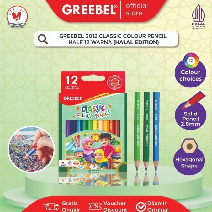 

Model baru - GREEBEL Pensil Warna CLASSIC COLOR PENCIL HALAL EDITION/Coloring/Color ,.