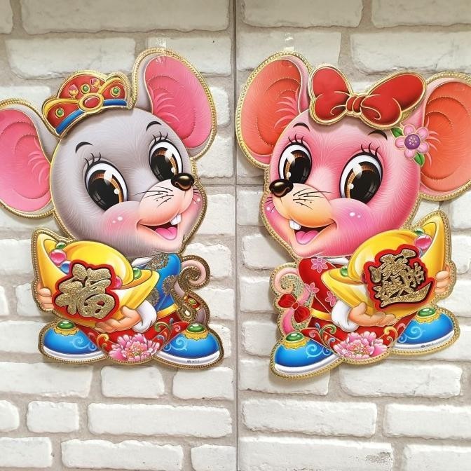 

Ready Gambar Tikus 2020 Besar Tempelan Fu Hoki Hiasan Imlek Dekorasi Parcel Limited Edition