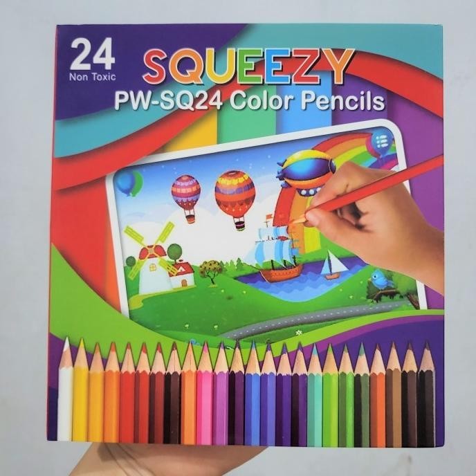 

Model Baru Pensil Warna 24 Warna (Panjang) / Color Pencil ..