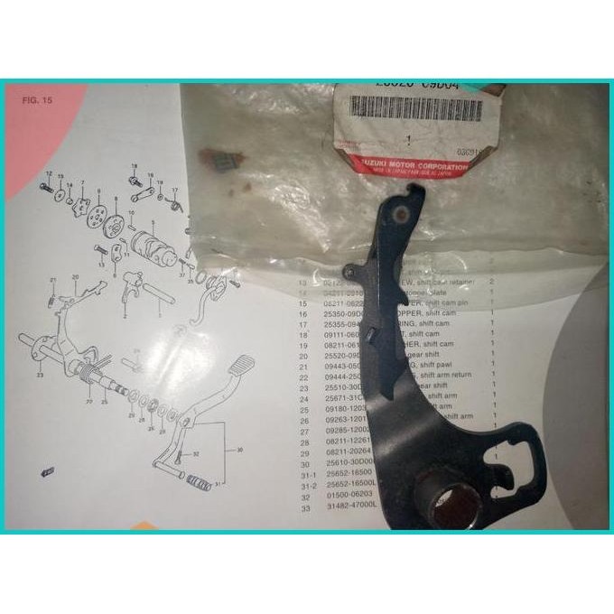 ARM GEAR SHIFT SUZUKI SHOGUN FD110 ORI SGP JAPAN (LIHAT GMBR NO 20 ) 1