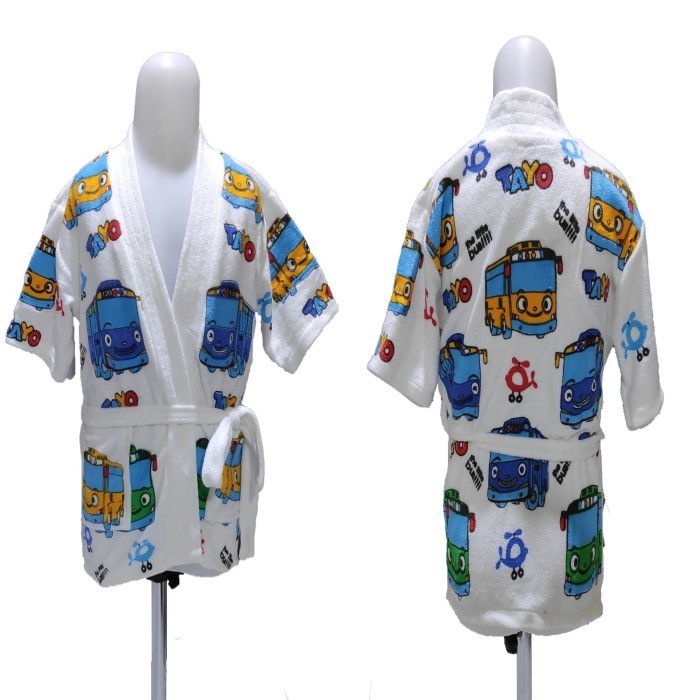 KIMONO HANDUK MANDI ANAK LAKI KARAKTER TAYO 1 - 10 TAHUN