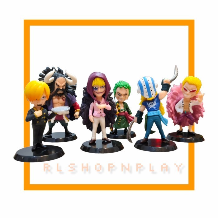 Diskon Spesial Figure Set Onepi No Mi One Piece Luffy Sanji Zoro Donquixote Kaidou Terlaris
