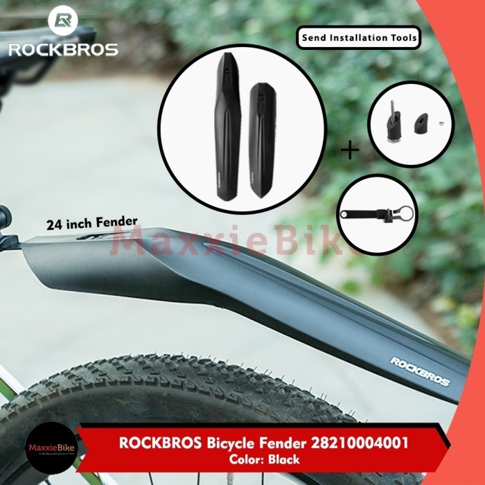 Rockbros 28210004 Spakbor Sepeda Mtb 24Inch Depan Belakang Bike Fender