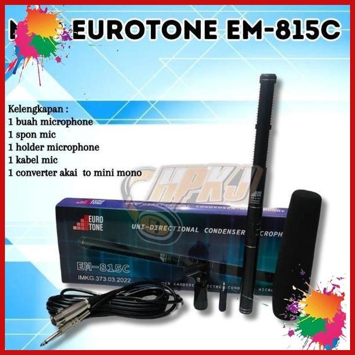 microphone condensor eurotone em-815c mic kondensor euro tone em815c (kwj)
