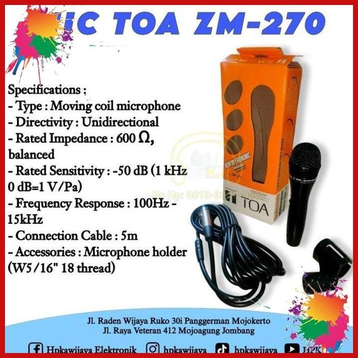 mic microphone toa zm 270 mic toa zm270 zm-270 (kwj)