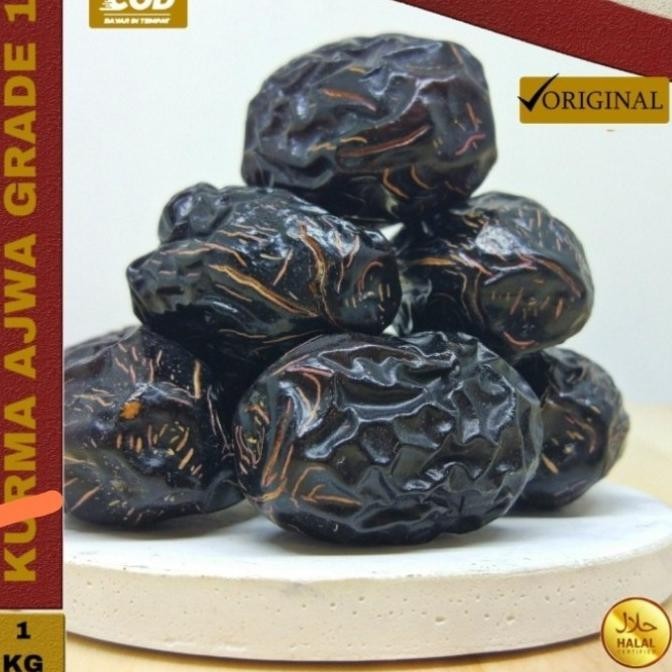

Kurma Ajwa 1Kg Premium Grade A / Kurma Ajwa Nabi 1 Kg Original