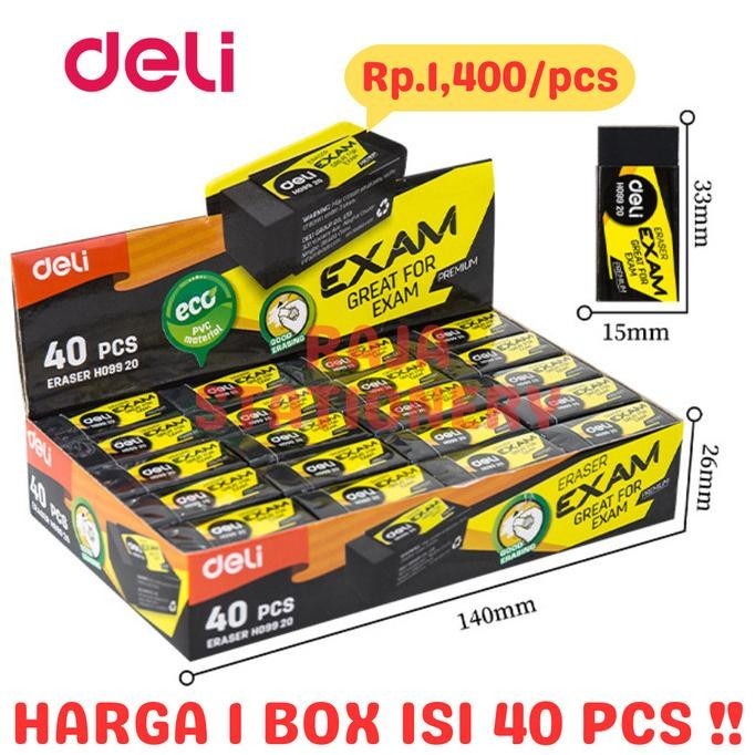 

Deli Eraser Exam Black Penghapus Deli Ujian Komputer Eh09920 [40Pcs]