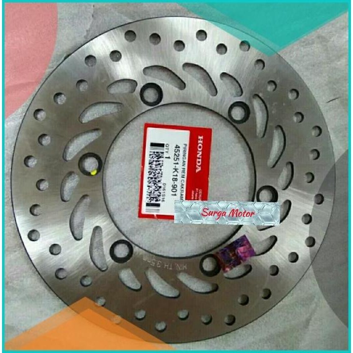 Piringan cakram Verza depan . Cakram depan Verza Discbrake ORI HONDA 1