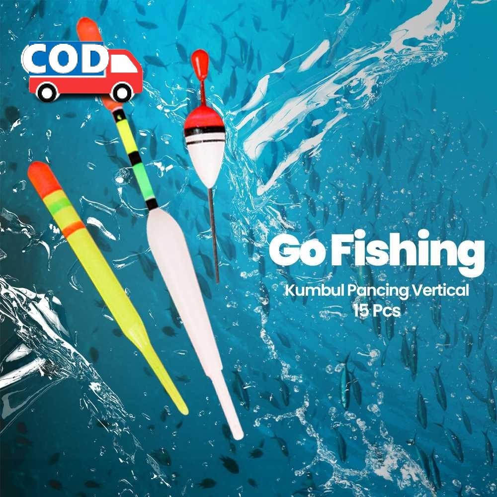 Pelampung Kumbul Pancing Terapung 15 Pcs Bonus Umpan Cacing Karet Plastik Mengambang Desain Unik